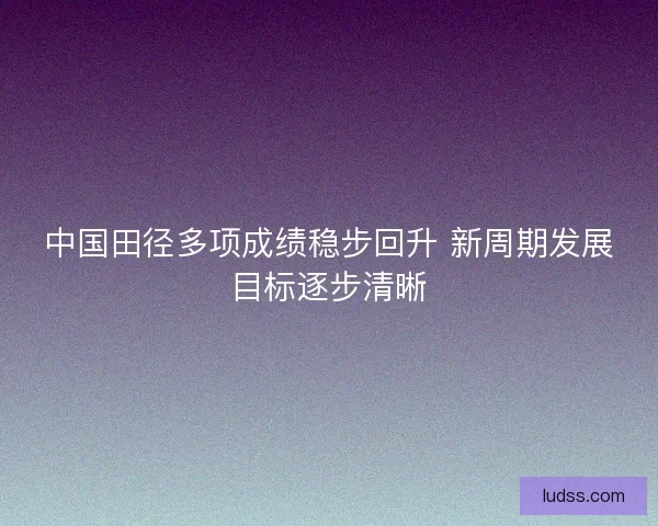 中国田径多项成绩稳步回升 新周期发展目标逐步清晰